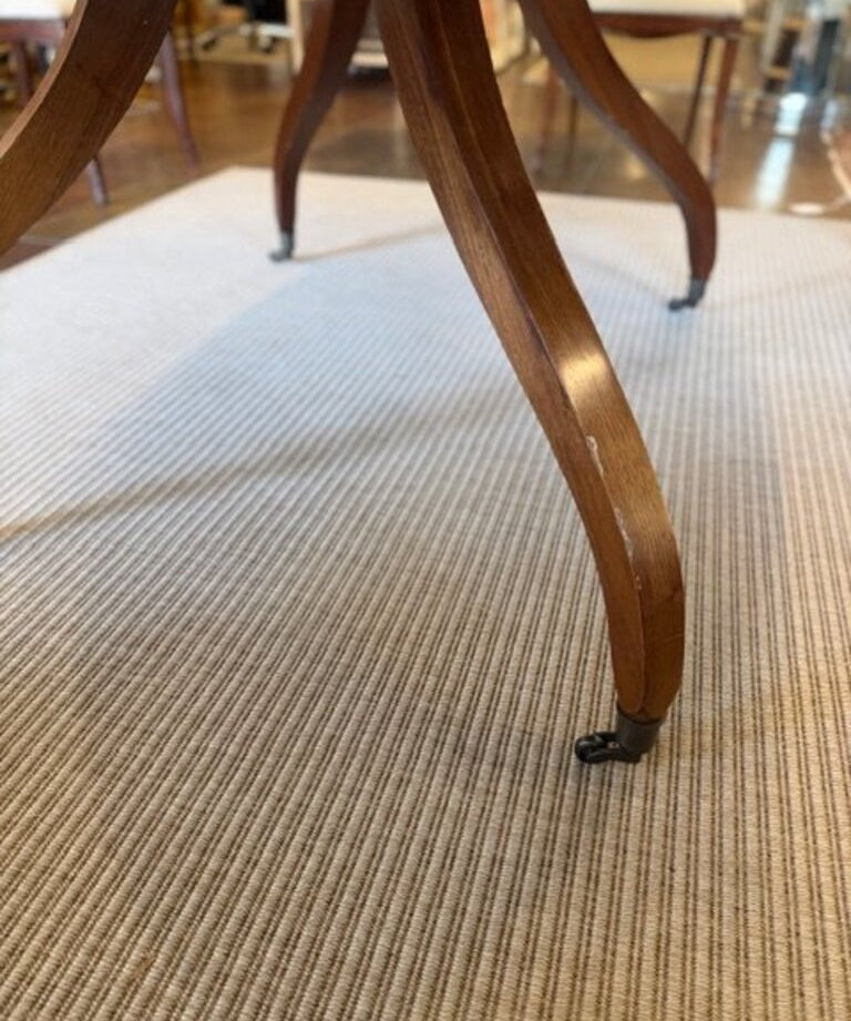 Baker Sheraton Oval Dining Table AS IS 78"L x 48"W x 29.5"T