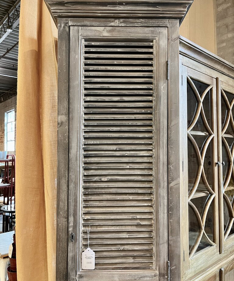 Grey Louvered Door Cabinet from Dutchmans 87"T x 16"D x 19.75"W