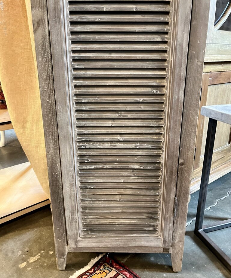 Grey Louvered Door Cabinet from Dutchmans 87"T x 16"D x 19.75"W