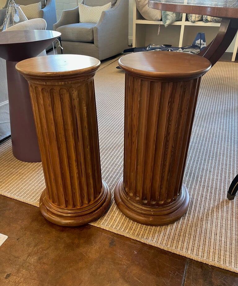 Wood Column Pedestal 24"T x 11.5 Diam