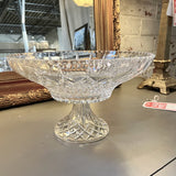 Large Crystal Pedestal Bowl 12"Diam x 7"T