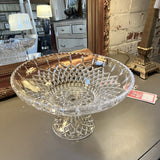 Large Crystal Pedestal Bowl 12"Diam x 7"T