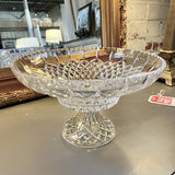 Large Crystal Pedestal Bowl 12"Diam x 7"T