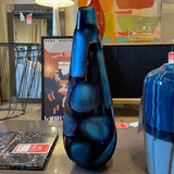 Purple & Blue Art Glass Vase 18"T