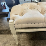 Painted Bench w/ Tufted Seat 51"L x 16"D x 19"T