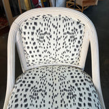 Palm Beach Rattan Chair with Brunschwig & Fils Les Touches Fabric 22 " W X 20" D X 31" T
