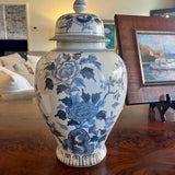 Andrea by Sadek Blue and White Porcelain Ginger Jar