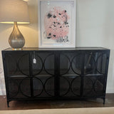 Dudley Metal & Glass Credenza 75" W X16.5" D X 43.5 " T
