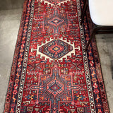Vintage Heriz Runner 3' 2" X 11' 9 "