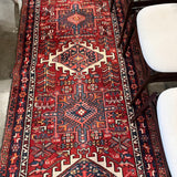 Vintage Heriz Runner 3' 2" X 11' 9 "