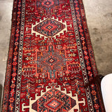 Vintage Heriz Runner 3' 2" X 11' 9 "