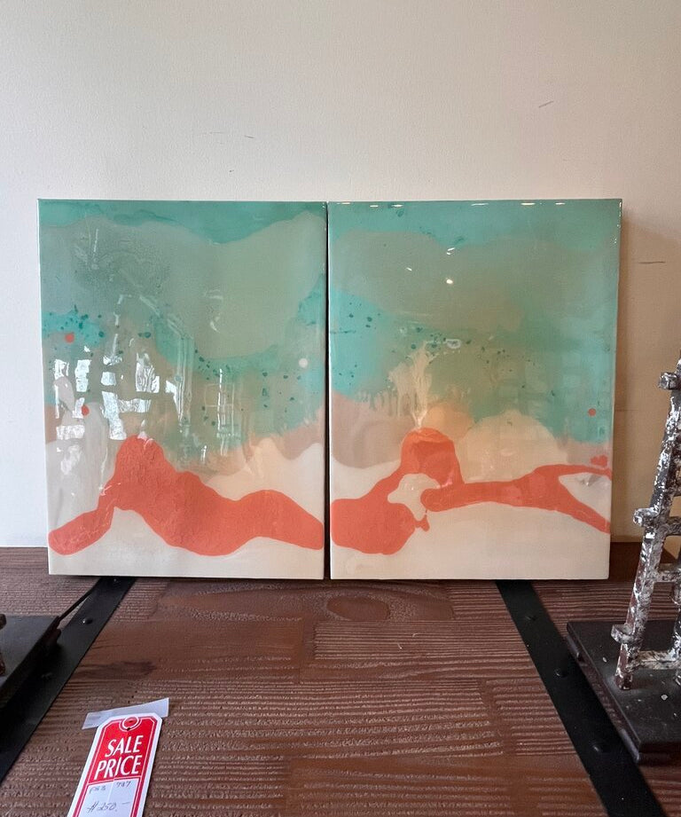 Origina Abstract Art by Katie Robinson 15" W X 21" L