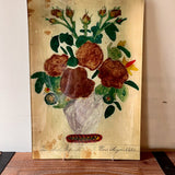 John Derian Glass Decoupage Platter 22"T x 15"W