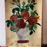 John Derian Glass Decoupage Platter 22"T x 15"W
