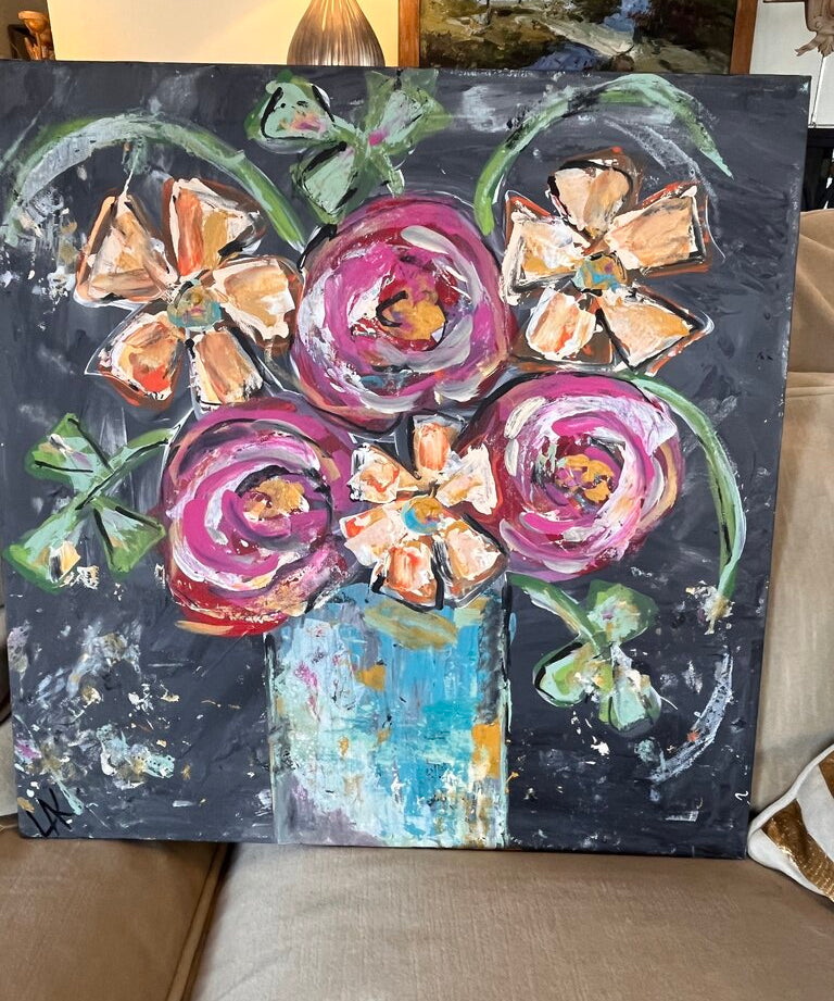 Original Painting Signed LAK 20" x 20"
