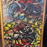 Large Original Thomas Pulgini Abstract Oil Painting 28.5"W x 39.5"T
