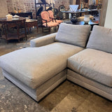 Interior Classic Grey Sectional Sofa W/Chaise 106"L x 37"D x 34"T x Chaise 66"Deep