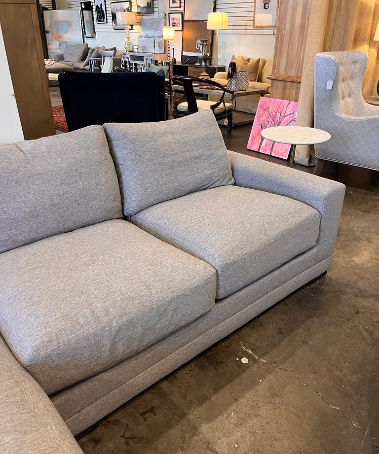 Interior Classic Grey Sectional Sofa W/Chaise 106"L x 37"D x 34"T x Chaise 66"Deep