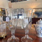 Large Glass Hurricane Candle Holder 21"T
