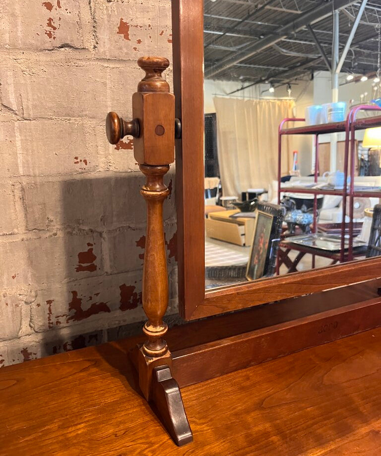 Antique Dressing Mirror On Stand 25"W x 24"T x 7.5"D