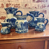 Set Of 5 Vintage Victoria Ware Ironstone Jugs