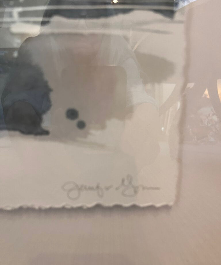 Framed Watercolor Print 23.5" x 24"
