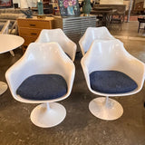 Set Of 4 Knoll Saarinen Swivel Dining Chairs 26"W x 23"D x 32"H
