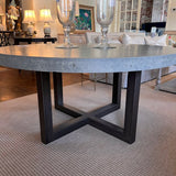 Bradley Furniture Custom Concrete Top Dining Table 62"Diam