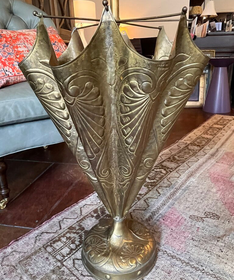 Vintage Brass Umbrella Stand 39"T x 17"Diam