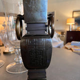 Asian Modern Regency Brass Urn Lamp 35.25 " T