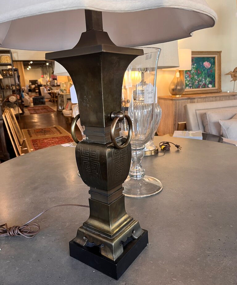 Asian Modern Regency Brass Urn Lamp 35.25 " T