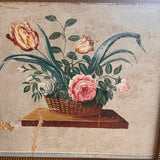 Antique Early American Painting On Board 22"W x 19.5"T