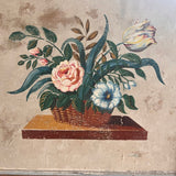 Antique Early American Painting On Board 22"W x 19.5"T