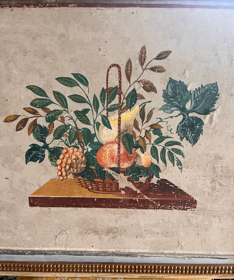 Antique Early American Painting On Board 22.5"W x 20.5"T