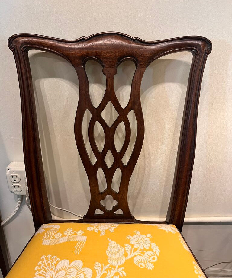 Set Of 8 Hickory Chair Chippendale Style Dining Chairs 23"W x 18.5"D x 38"T