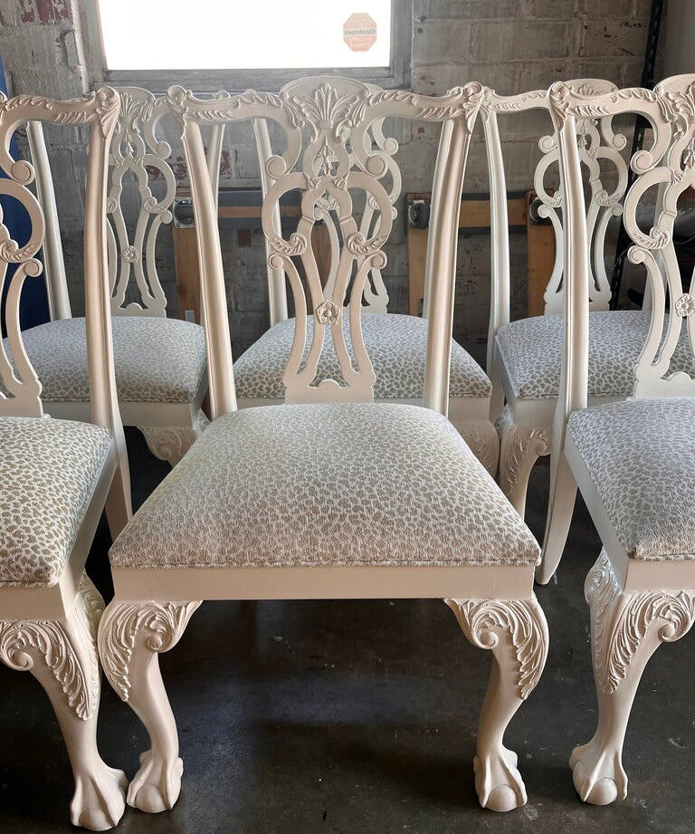 Set Of Six Chippendale Style Chairs 23"W x 20"D x 39"H