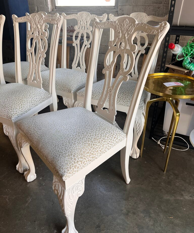 Set Of Six Chippendale Style Chairs 23"W x 20"D x 39"H