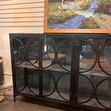 Dudley Metal & Glass Credenza 75" W X16.5" D X 43.5 " T