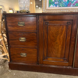 Antique Linen Press/Cabinet In Mahogany 77"L x 21.5"D x 35"T