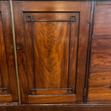 Antique Linen Press/Cabinet In Mahogany 77"L x 21.5"D x 35"T