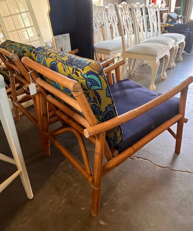 Vintage Rattan Chair 24" W X 30.5" D X 28" T