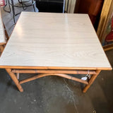 Vintage Rattan Coffee Table 30" W X 30" W X 20"T
