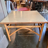 Vintage Rattan Coffee Table 30" W X 30" X 20" T