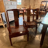 Set Of 8 Vintage Henredon Mahogany And Cane Dining Chairs Two Arm Chairs Six Side Chairs