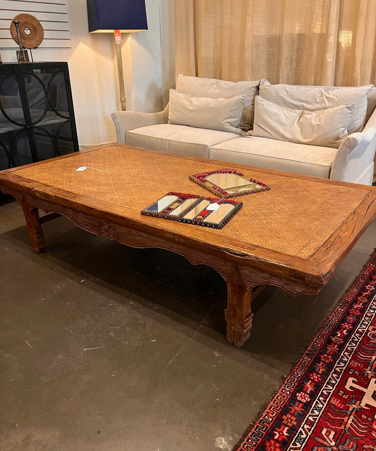 Antique Ca.1875 Chinese Bed Turned Into Coffee Table 85"W x 43"D x 19"T