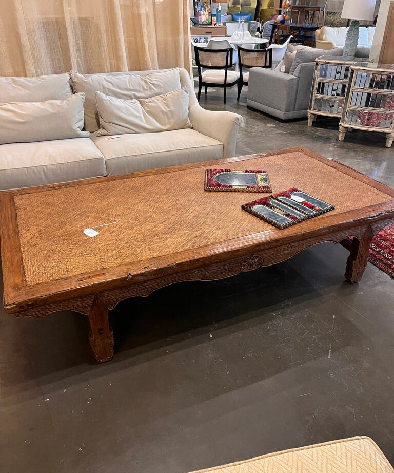 Antique Ca.1875 Chinese Bed Turned Into Coffee Table 85"W x 43"D x 19"T