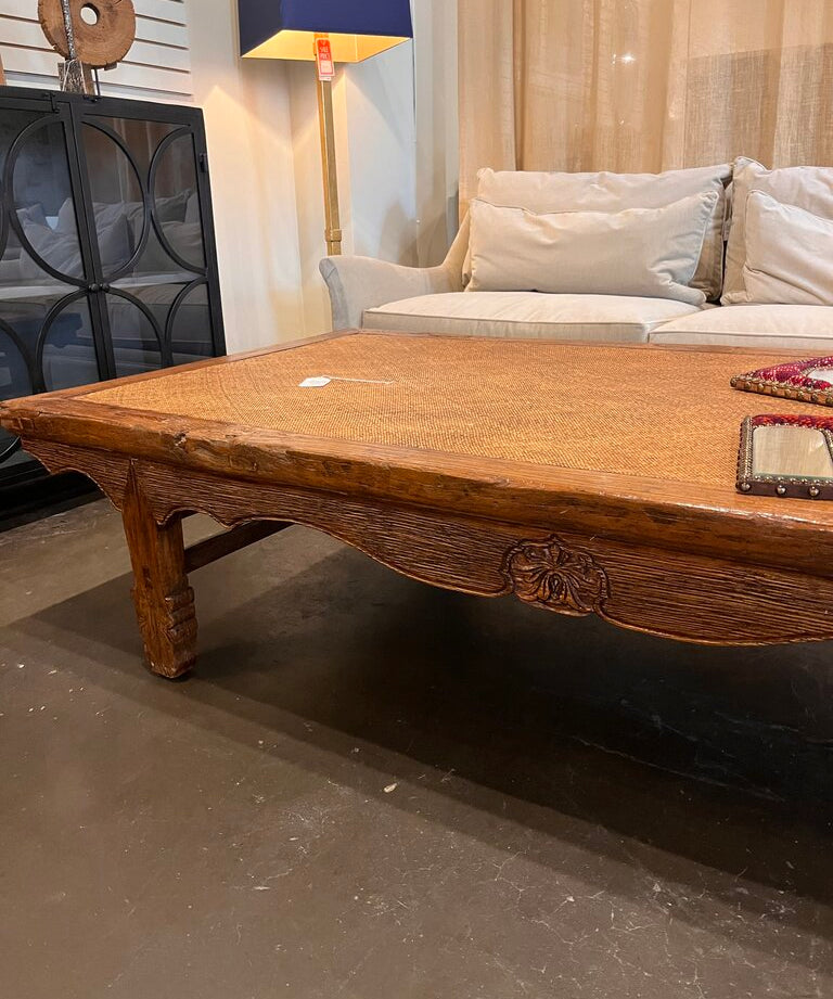 Antique Ca.1875 Chinese Bed Turned Into Coffee Table 85"W x 43"D x 19"T
