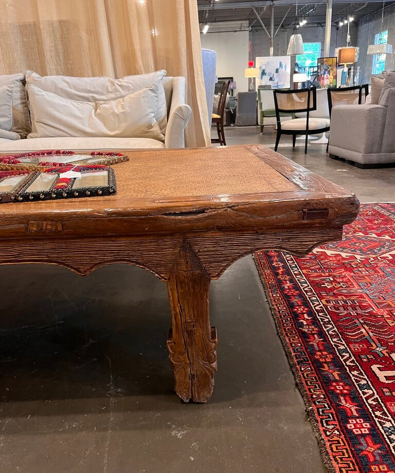 Antique Ca.1875 Chinese Bed Turned Into Coffee Table 85"W x 43"D x 19"T