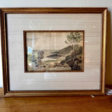 Antique W.Baxter ca.1870 "Langland Bay,Swansia 16"W x 13.5"T