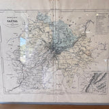 Framed Antique French Map 22"W x 18"T
